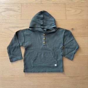 Little planet by Carter’s toddler waffle blue top with hood, size 3T.